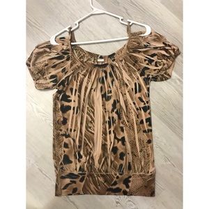 Black and brown multi color tunic